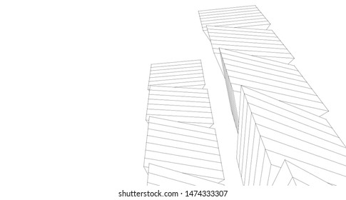
house spiral abstract 3d graphic