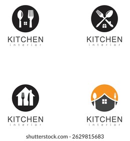 Casa con el logotipo de la cuchara y del tenedor