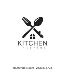Casa con el logotipo de la cuchara y del tenedor