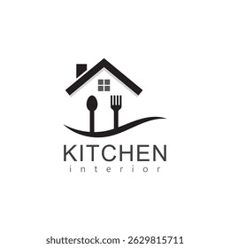Casa con el logotipo de la cuchara y del tenedor