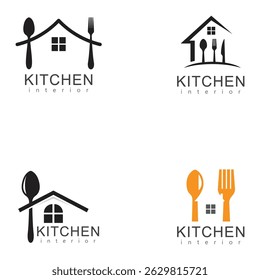 Casa con el logotipo de la cuchara y del tenedor