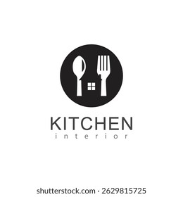 Casa con el logotipo de la cuchara y del tenedor