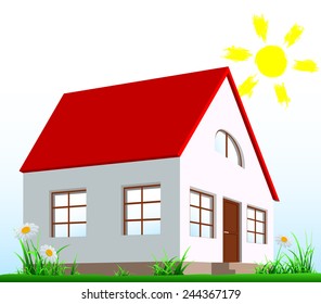 The house stands on the lawn