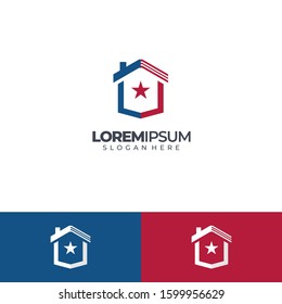 house star business logo simple and elegant concept logo template