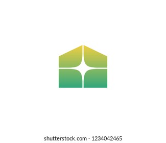 House star logo. Home vector logotype