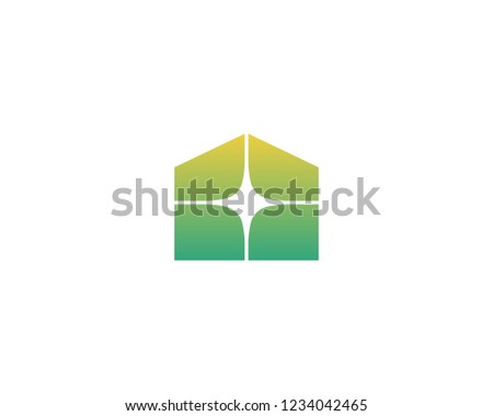 House star logo. Home vector logotype