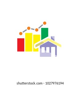 House Stat Logo Icon Design