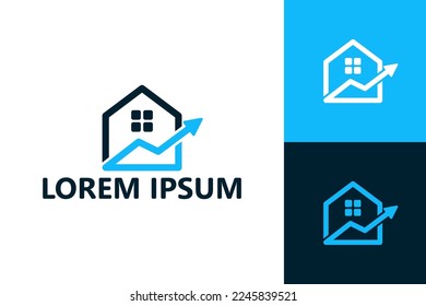 House statistic invest logo template design vector
