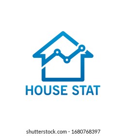 House Statistic Logo Template Design