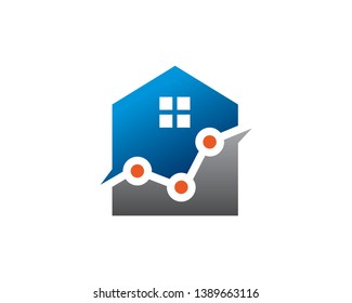 House Stats Logo Template, Icon, Symbol
