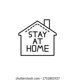 House, stay at home icon. Simple line, outline vector elements of viral pandemic icons for ui and ux, website or mobile application