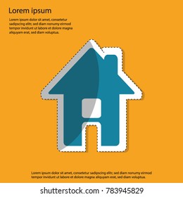 House Sticker - Vector Icon