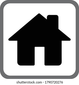 House and store Icon set. home symbol isolated on white background. Vector Illustration.