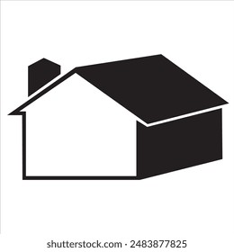 House and store Icon set. home symbol isolated on white background. Vector Illustration.
