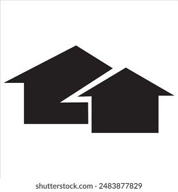 House and store Icon set. home symbol isolated on white background. Vector Illustration.