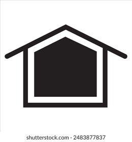 House and store Icon set. home symbol isolated on white background. Vector Illustration.