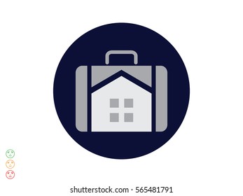 House suitcase icon, vector illustration eps10