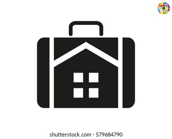 House suitcase icon, vector illustration eps10
