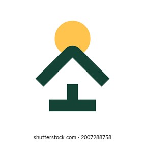 Logo-Vektorgrafik-Design des Hauses
