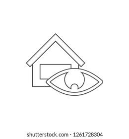 house supervision icon. Element of web for mobile concept and web apps icon. Thin line icon for website design and development, app development