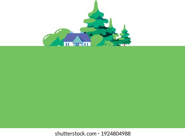 A house surrounded by greenery and good for the environment