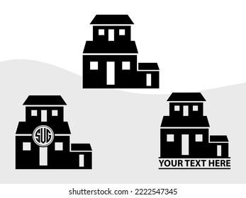 House SVG Printable Vector Illustration