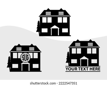Ilustración de vectores imprimibles SVG de la casa