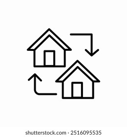 house swap icon sign vector