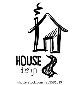 house symbol drawing