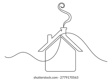 House symbol featuring chimney