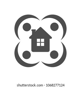house symbol. home icon. building logo. vector eps 10.