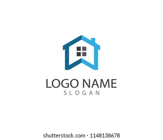 Real Estate House Logo Top Arrow Stock Vector (Royalty Free) 715223182 ...