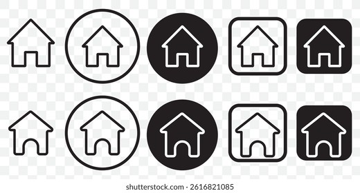 House symbol. House set icon. Home flat icon set vector illustration