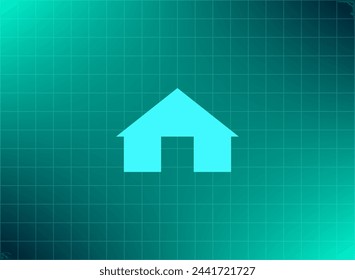 Símbolo de la casa. Ilustración vectorial sobre un fondo azul. Eps 10
