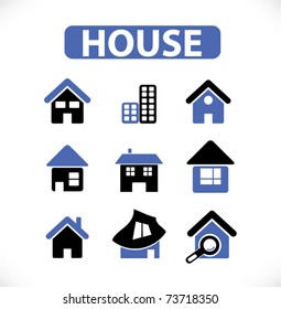 house symbols, vector