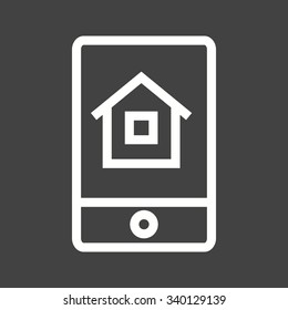 House, tablet, internet icon vector image.Can also be used for housing. Suitable for mobile apps, web apps and print media.