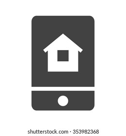 House, tablet, internet icon vector image.Can also be used for housing. Suitable for mobile apps, web apps and print media.