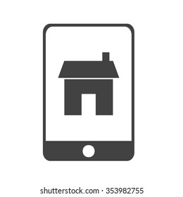 House, tablet, internet icon vector image.Can also be used for housing. Suitable for mobile apps, web apps and print media.