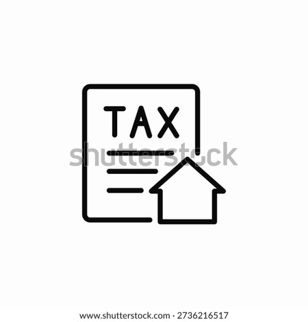 house tax icon sign vector