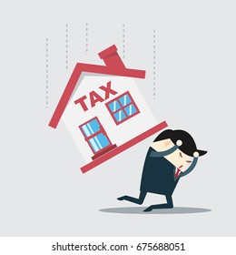 house, taxes and business man