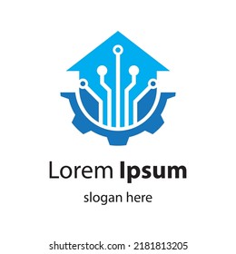 House tech logo images illustration design