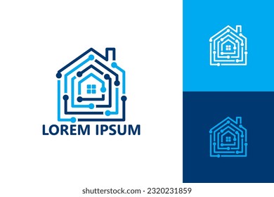 House tech logo template design vector