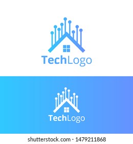 house tech  logo vektor with modern concept