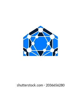 plantilla vectorial de diseño de logotipo de tecnología doméstica