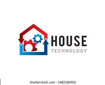 House technology logo symbol or icon template