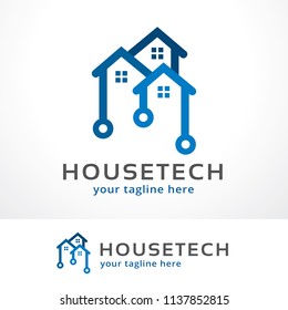 House Technology Logo Template Design, Symbol, Icon