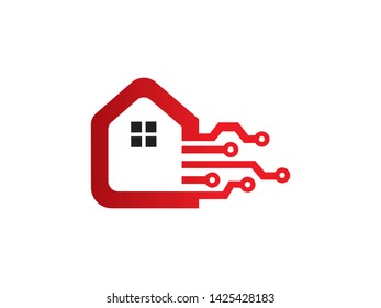 House Technology Logo Template, Icon, Symbol