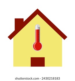House temperature concept. Warm house. 