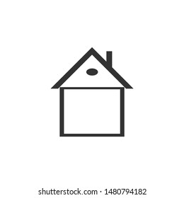 House temperature icon isolated. Thermometer icon. Flat design. Vector Illustration