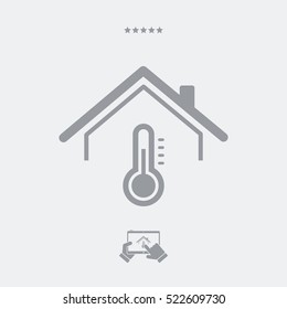 House Temperature - Vector Web Icon